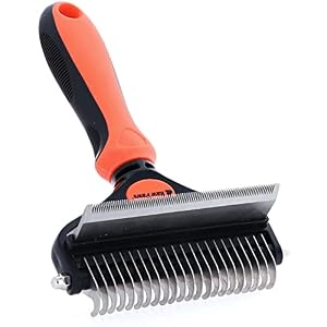 Raw Paws Pet Undercoat De shedding Tool for Dogs Cats Undercoat Rake for Dogs Pet Dematting Comb for Cats Dog Combs for Grooming Large Dogs Medium Dogs Cat Dematting Rake Dog Detangler Comb