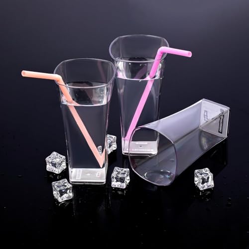 Image of SORATH Premium Drinking Glasses Set - Pcs Transparent Glassware | Stylish Tapered Glass Tumblers for Water, Juice & Cocktails | Modern Everyday Drinkware for Home & Commercial Use (Clear, Pack of 12)