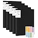 A4 Display Folders, 5 Pcs Total 200 Pockets with Stickers, Plastic Sleeves and Pockets Presentation Folders Document Project Folder for School and Offices