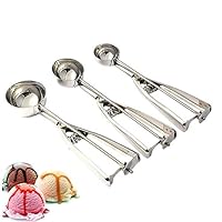 Cookie Scoop Set, Ice Cream Scoop Set, 3 PCS Cookie Scoops for Baking Include Large-Medium-Small Size, Perfect for Cookie, Ice Cream, Cupcake, Muffin, Meatball
