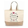 Sac cabas jute personnalisable Mamie d'amour, maman, tata, marraine, etc Cadeau Fête des mères, fête des grands-mères anniversaire Noël, cadeau personnalisé #2