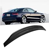 MotorFansClub Rear Spoiler Fit for Audi S5 RS5 2009 2010 2011 2012 2013 2014 2015 2016 C Style Highkick Trunk Lid Wing (Real Carbon Fiber )