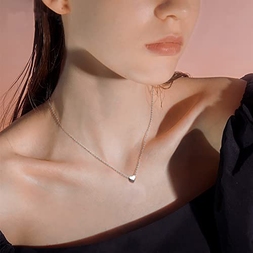 Prosilver Sterling Silver Necklace For Women Girlfriend Tiny Pendant Womens Jewelry Teen Girls Dainty 925 Chain Cute Heart Choker Necklaces #TOP1
