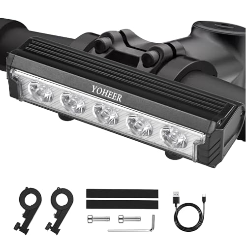 Super Bright Bicycle Lights,2800 Lumens 6400 mAh, 5 LEDs,5 Lighting