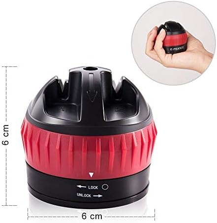 Imperial Global Ltd. Knife Sharpener  Upgraded 2 Stage Kitchen Knife Sharpener with Tungsten & Ceramic Blades with Suction Base  Knives Sharpening Tool for Home & Professional Use (Black & Red)