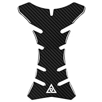 Autodomy Tankpad Tankschutz Tankaufkleber für Motorrad Schwarze Carbonfaser V2 | Tankpad Motorrad 20x14 cm | Geeignet für Alle Motorradmarken