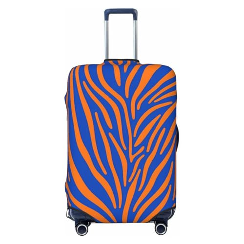 Stripe Orange Navy Luggage Covers For Suitcase Elastic Suitcase Cover Protector Scratch-Resistant Covers For 25-28 Inch Luggages L