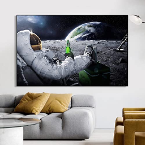Affiche Espace Terre et Astronaute 60x90cm Décor Salon