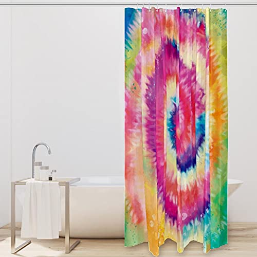 Rideau de douche coloré abstrait tie dye 183x183cm grand format
