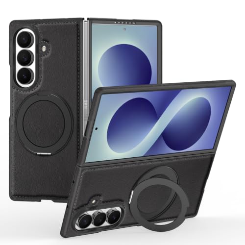 �yLHNUNP�z�}�O�l�e�B�b�N for Samsung Galaxy Z Fold 8 Ultra �P�[�X�����O�z���_�[�t�����U�[ [MagSafe�Ή�][�~���^���[�����ی�]�M�����̍��������Y���X�N���[���ی�X�����X�N���b�`���W�X�^���g�P�[�X, Blac