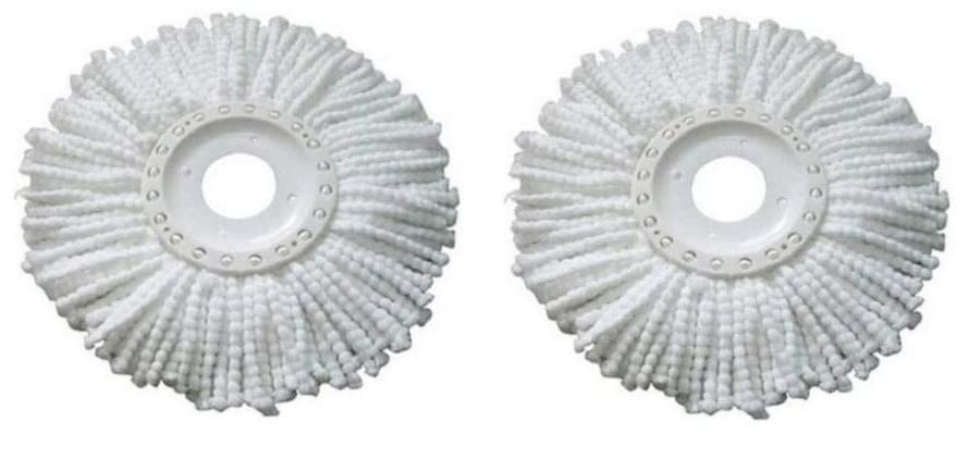 BRAND VILLA360 Rotating Magic Spin Microfiber Mop Head Refill only, Replacement Mop Head, Extremely Absorbent Premium Microfibre Spin Mop Head Refill for Floor Cleaning (Pack of 2)