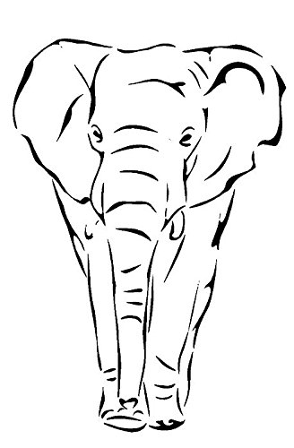 A5 / A4 / A3 Stencil Elephant, Mylar Stencil, 125/190 Micron Reusable Mylar (194) (A4 190 Micron)