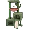 AIWIKIDE 37.4″ Cactus Cat Tree Tower with Twin Cat Condos for Indoor Cats, All-in-One Activity Center with Cat Scratching Post Cozy Sleeping Perch Hammock and Toy Balls,Green