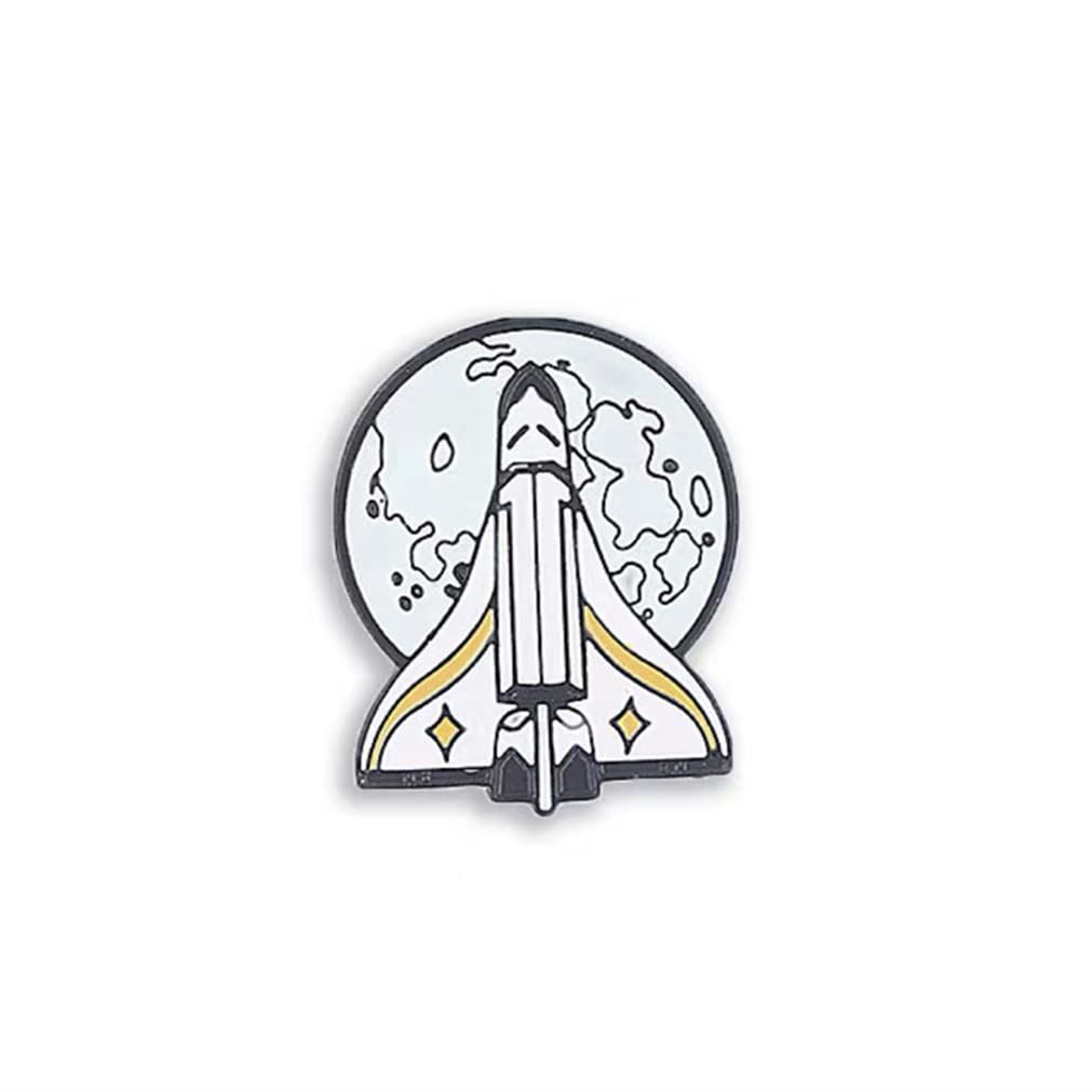 The Last of Us 2 Badge Ellie Brooch Rocket Ship Badge Fan Cosplay Jewelry Video Game Peripheral Gifts Drip Oil Painted Enamel Pins Suitable for Hats Jackets Canvas Bags