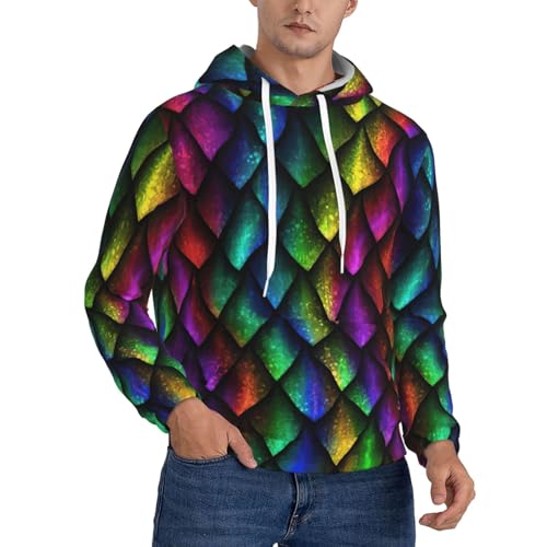 Sweat à capuche homme motif dragon idéal pour le week-end