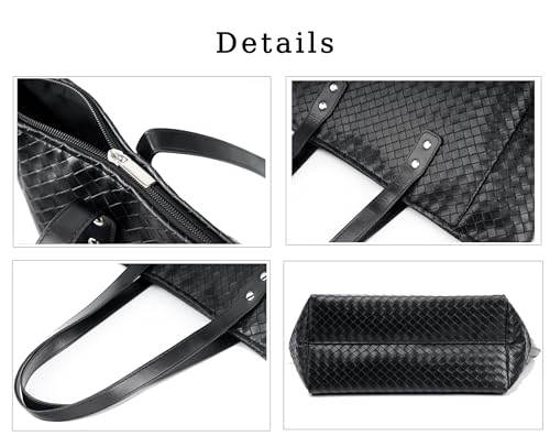 Bolso Tote tejido de mujer gran capacidad miniatura 6