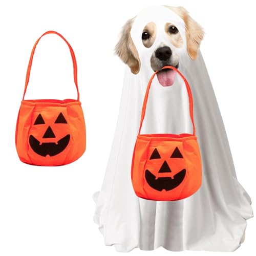 TECHEEL Halloween Ghost Dog Costume White Ghost Dog Cape Ghost Costumes for Dogs Ghost Costume Halloween Ghost Pet Cape Pet Outfits for Halloween Cosplay Meetings