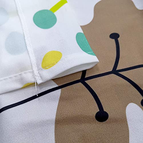Cinbloo Kids Safari Animal Curtains Rod Pocket 42W X 63L Inch Baby Boy Girl Bedroom Decor Cartoon Woodland Bear Child Nursery Colorful Wildlife Jungle Forest Living Room Window Drapes Fabric 2 Panels #TOP3