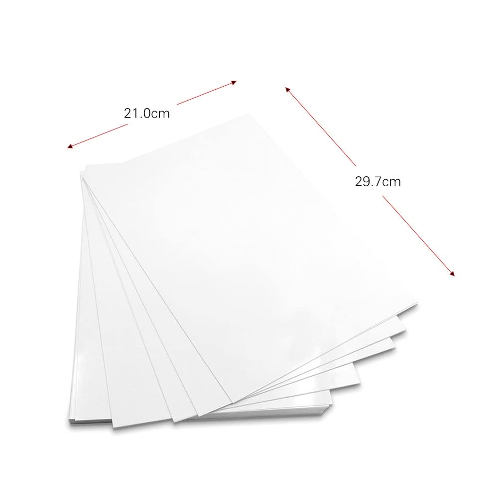 100 fogli di carta fotografica da 200 g/m², impermeabile, resistente all'acqua, finitura lucida, superficie ad asciugatura rapida, per stampanti a getto d'inchiostro a colori
