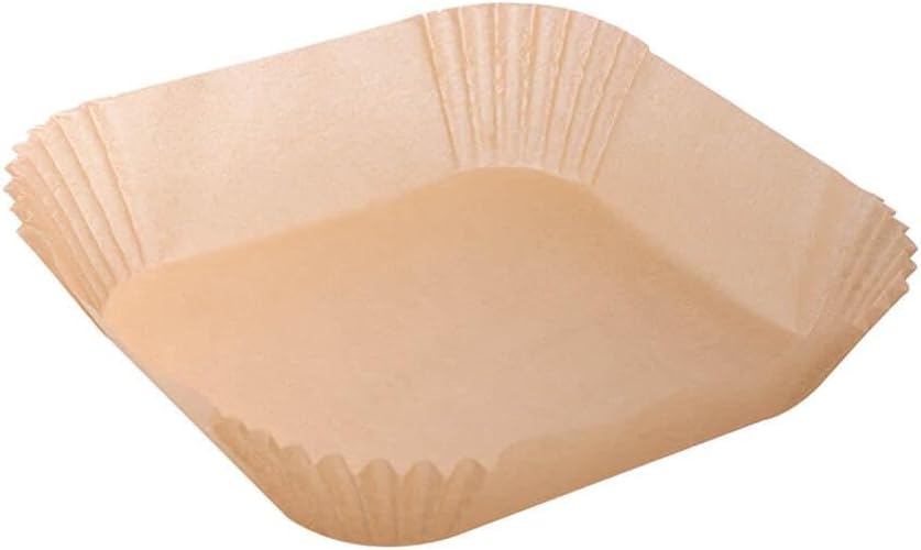 LYOR - Conjunto de 50 Formas de Papel Descartável para Air Fryer 16cm x 16cm x 4,5cm LYOR - Conjunto de 50 Formas de Papel Descartável para Air Fryer 16cm x 16cm x 4,5cm
