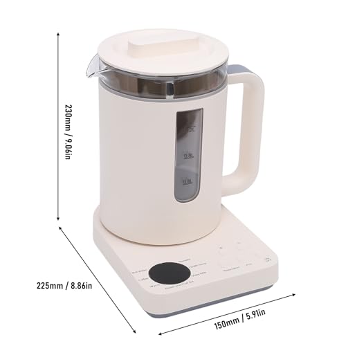 Tetera eléctrica de vidrio 1.2L con control inteligente miniatura 7