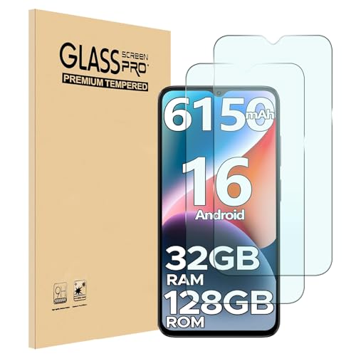 For POPUX Note 56/Note 56 Pro/Note 56 Plus �K���X�t�B���� �����x�^�b�` Doogee Note 56 �ی�t�B���� �w��F�� �ϏՌ� ShellChic �y2������z�g�ѓd�b�t���t�B���� ������ �w��h�~ �d�x9