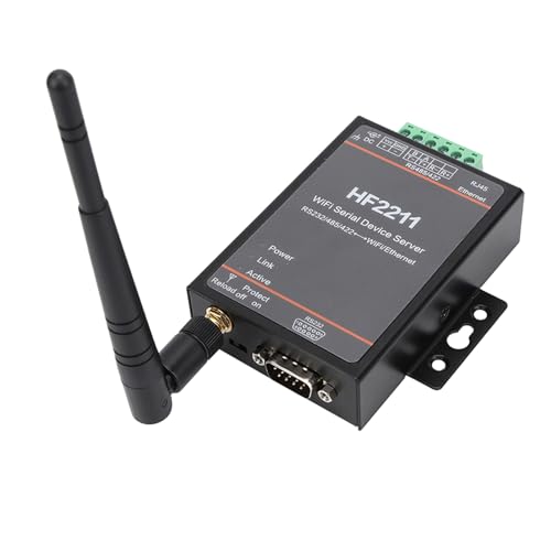 Serveur RS232 RS485 RS422 vers Wi-Fi Ethernet SEAFRONT HF2211 rail DIN 5-36V