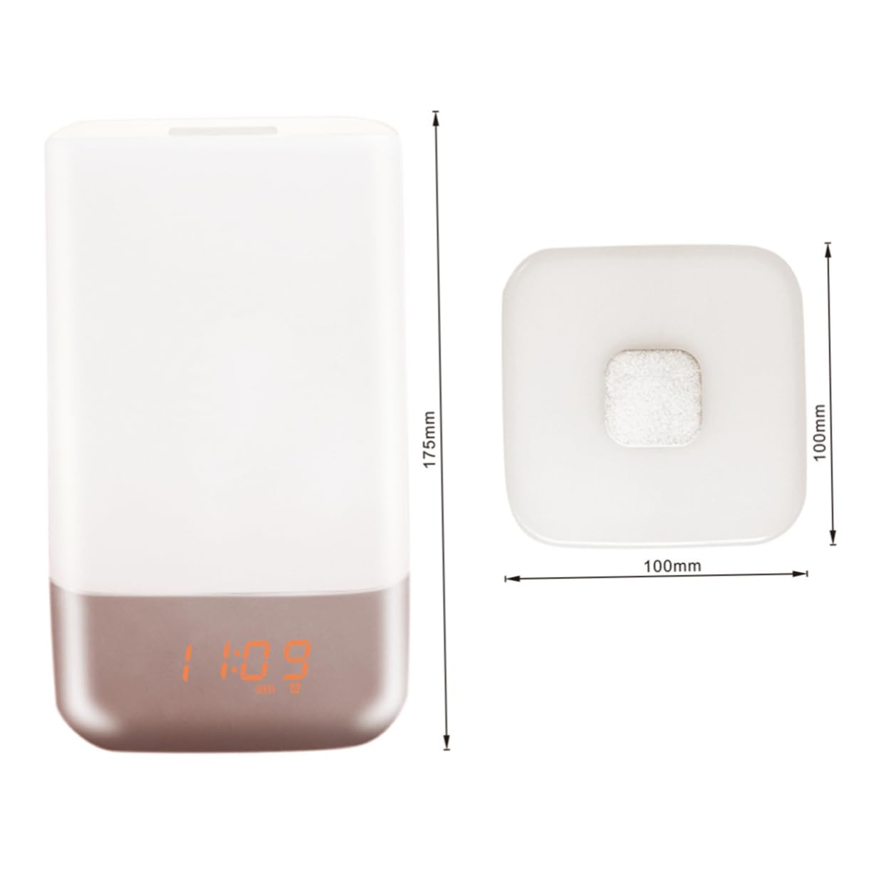 Alipis Reloj Despertador LED con Simulación de Amanecer Abs y PC