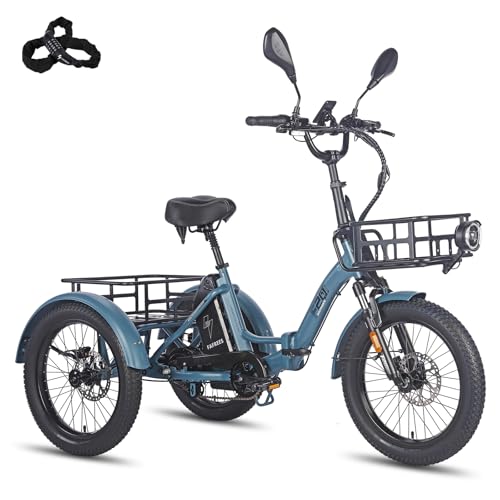 Fafrees 2025 F20 Mate E- Bike Triciclo 48V 21Ah Batería [Oficial] Hombre E Bike Mujer 180 kg, Triciclo Eléctrico para Adultos Frenos de Disco Hidráulicos, Bicicletas Eléctricas 65N.m, Ebike 20