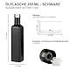 mikken 2 x Ölflasche 250 ml mit Ausgiesser Ölspender Glasflasche schwarz inkl. Etiketten
