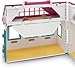 Schleich Horse Club - 60PC Little Horseshoe Open Stable Playset - Easy Carry Set with 2 Horse Figurines, Action Figure, Stable and Accessories - Toy Horses for Girls and Boys - Kids Ages 4+ | 42703