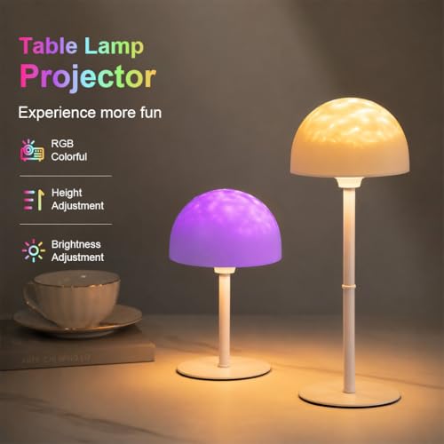 Image of ELEPHANTBOAT Shower Lamp Waterproof Bathroom Light with Ocean Wave Projector Rechargeable Touch and Remote Control for Shower and Bathtub
