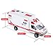 Liberty Imports Diecast Ambulance Pullback Friction Toy Emergency Vehicle with Lights and Sounds