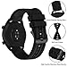Anbeer Silicone Watch Band 18mm Quick Release Rubber Replacement Strap for Men Women - Extra Long, Black with Black Buckle