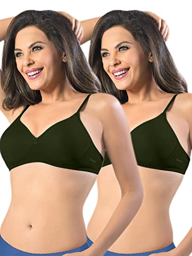 Image of SONARI Womens Non Padded Cotton Bra | Wire Free, Medium Coverage, Seamless Cups, Comfortable Polyester Cotton Blend Fabric | Adjustable Straps, Ideal for Everyday Wear - Smile