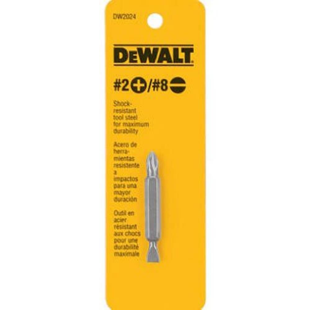 Embout de tournevis DEWALT DW2024 double extrémité Philips 2 et plat 8 couleur argent métallisé