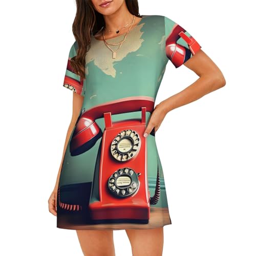 Chemise de nuit femme Angleterre manches courtes vêtement de nuit rétro