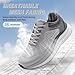Men's Orthopedic Breathable Road Running Shoes: Plantar Fasciitis Arch Support Heel Spur Bunions Recovery Sneakers, Fashion Wear Diabetic Parks Gowalk Climbing Tennis Sports Shoes Grey Size 9