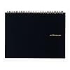 Maruman Mnemosyne Grid Notebook- Horizontal A4 Layout, 8.27 x 11.69, 70 Sheets / 140 Pages, 5mm Graph Paper Journal, Perforated Pages & Wire-Bound to Lay Flat, Black, Made in Japan
