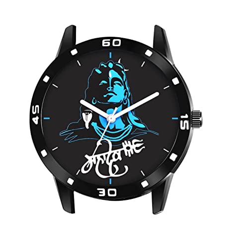Image of Men's Premium Analog Watch with Roman Number Markers and Stainless Steel Chain Strap
