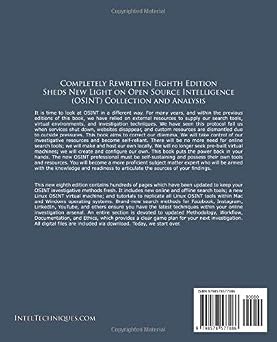 Open Source Intelligence Techniques: Resources for Searching and Analyzing Online Information