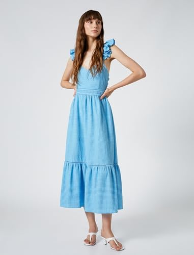 Koton Kadın U Yaka Kolsuz Katmanlı Maxi Elbise, 34 - Görsel 2