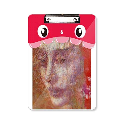 Porte-bloc peinture à l'huile A4 XJJ au fini foulard rouge raffiné