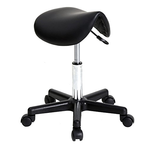 Sgabello da ufficio Sgabello a rotelle professionale rotazione a 360°, sgabello con seduta...
