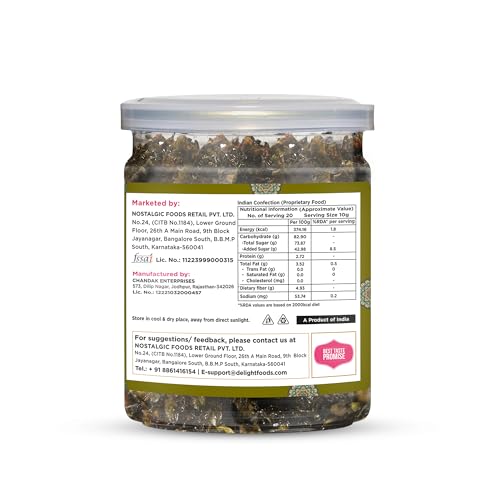 Image of Delight Foods Banarasi Meetha Paan Mukhwas Mouth Freshener, 200grams | Without Supari & Areca Nut | Sweet Paan Hygienically Packed Jar | Traditional Mukhwas