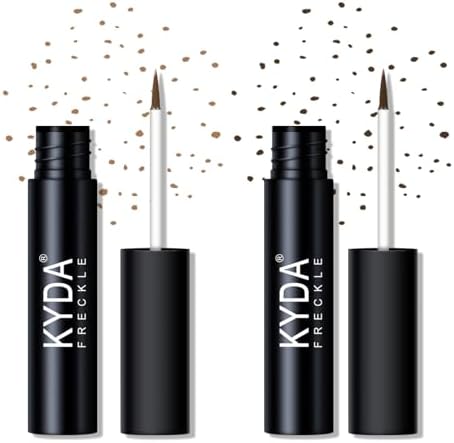 KYDA 2 Colors Faux Freckle Pen,Water Resistant Faux Freckle