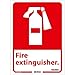 Global Industrial Fire Extinguisher Sign, 14x10, Pressure Sensitive Vinyl