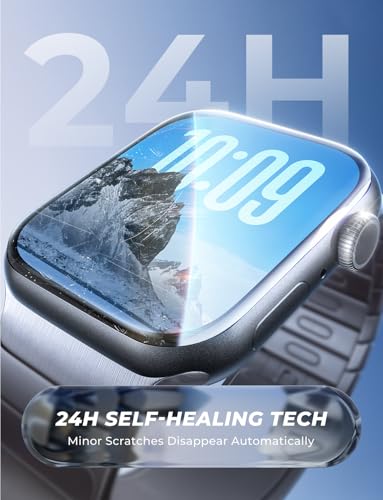 Image of MAGIC JOHN 2 Pack for Apple Watch 42MM Series 11 /Series 10 Screen Protector | [Automatic Align Tech] Self-Healing Flexible EPU Film,HD Transparent, Anti Scratch, Bubble Free