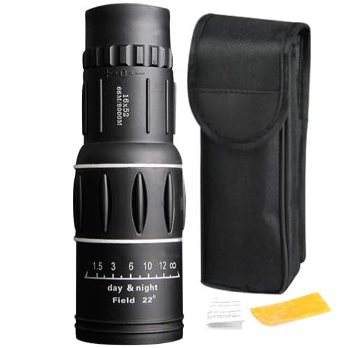 Monocular 16x52 con prisma BAK4 y diseño antideslizante para viajes