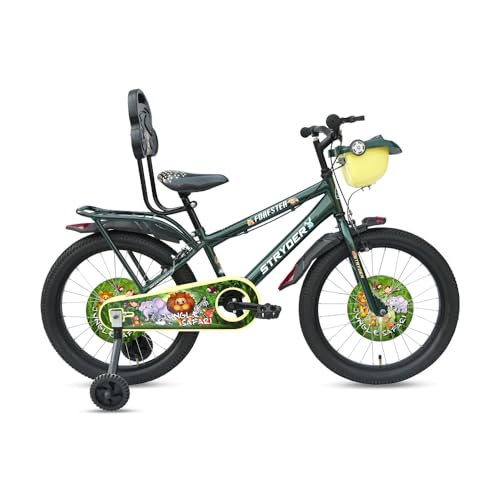 Image of Stryder Forester IC 20-Inch BMX Cycle for Kids | Sturdy Steel Frame | C Brakes | Rigid Suspension | Nylon Tyres | Suitable for Ages 7-13 Years | Forest Green